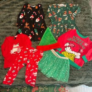 H&M Green Festive Kids Top